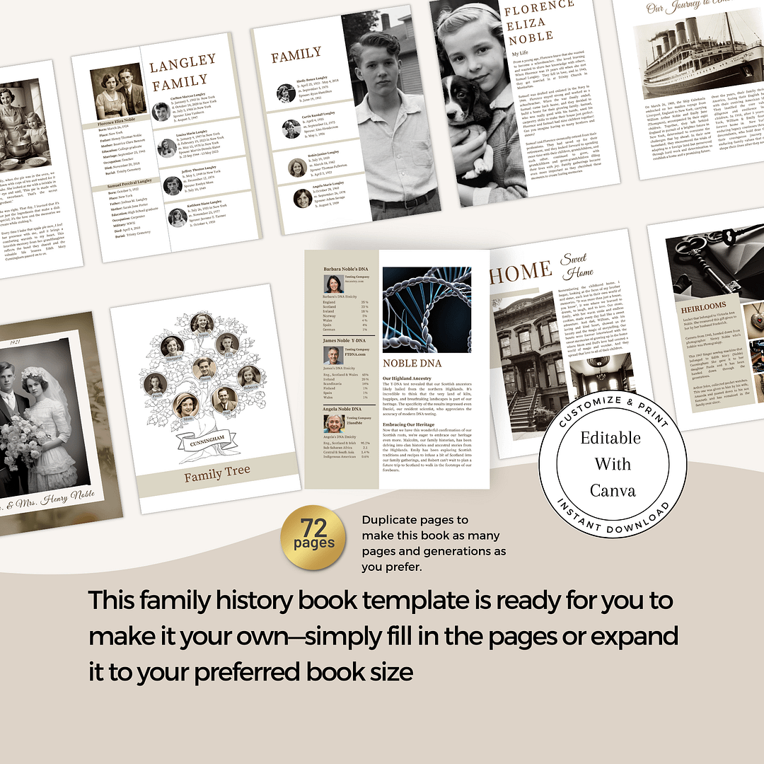 Elite Family History Book Template - Image 2