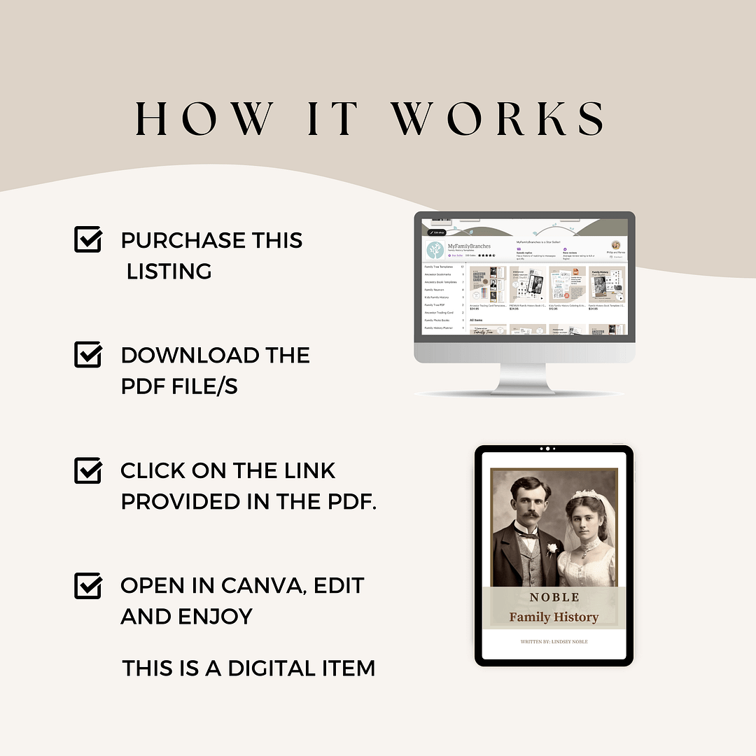 Elite Family History Book Template - Image 5