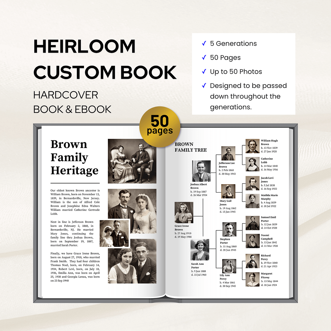 Heirloom Custom Book Mockup