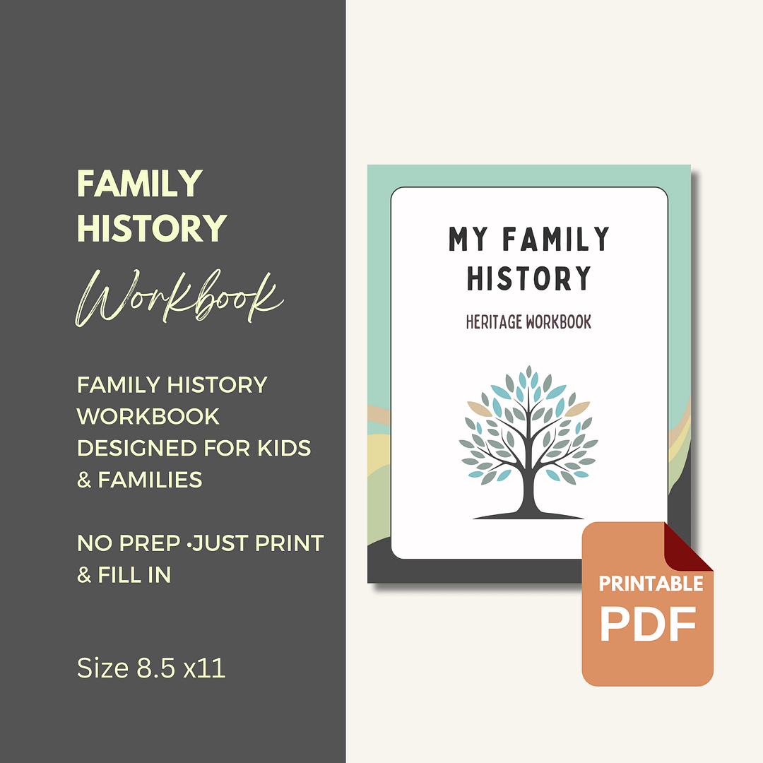Kids Family History Coloring Book Mockups