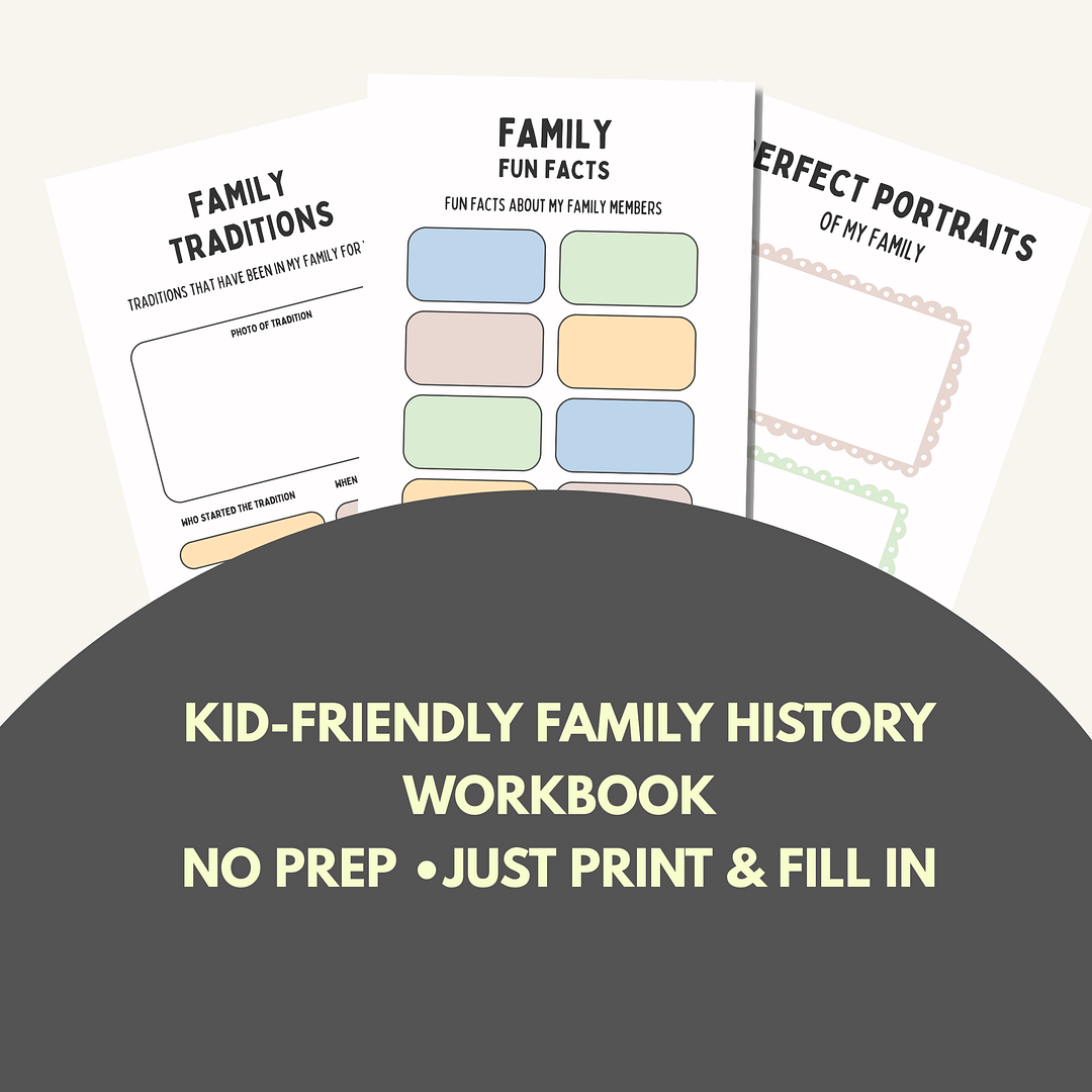 My Family History Workbook for Kids Printable PDF - Image 7