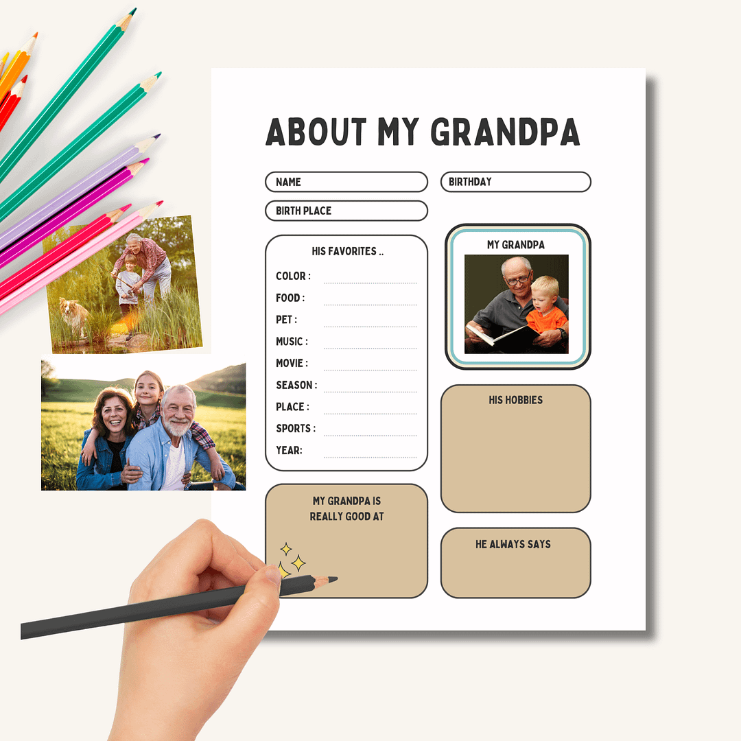My Family History Workbook for Kids Printable PDF - Image 8