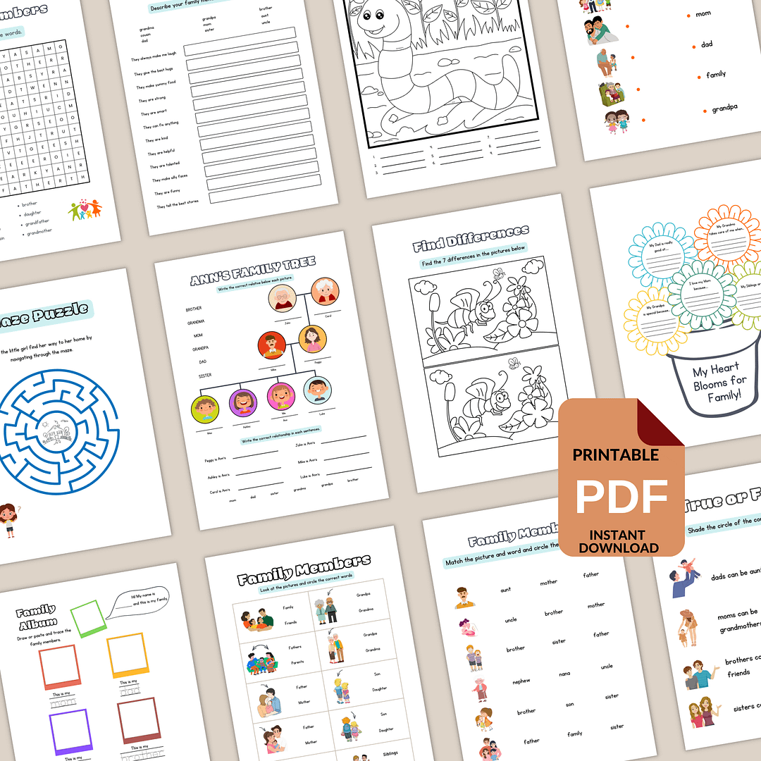 Kids Family History Coloring & Activity Book - Image 5