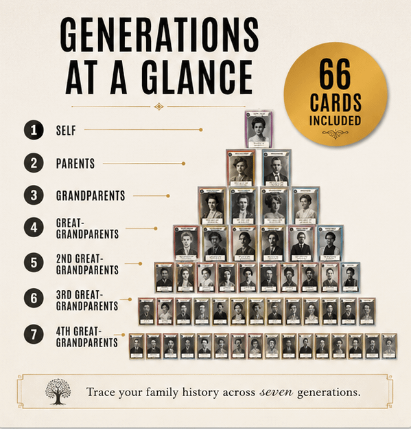 Ancestor Trading Cards Canva Template - Image 5